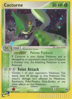 Cacturne card from Sandstorm, number 2/100