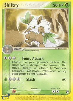 Shiftry card from Sandstorm, number 22/100