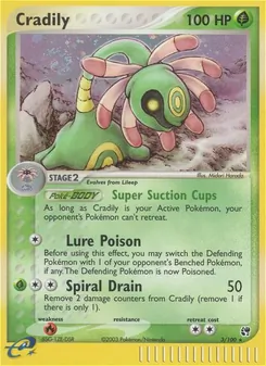 Cradily card from Sandstorm, number 3/100