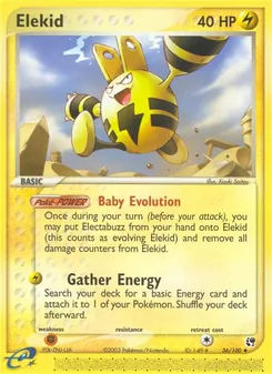 Elekid card from Sandstorm, number 36/100