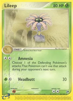 Lileep card from Sandstorm, number 43/100