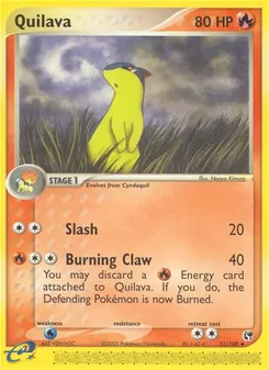 Quilava card from Sandstorm, number 51/100