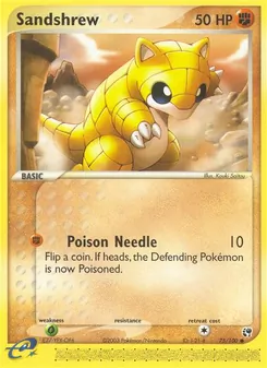 Sandshrew card from Sandstorm, number 75/100
