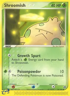 Shroomish card from Sandstorm, number 78/100