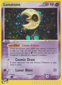 Lunatone card from Sandstorm, number 8/100