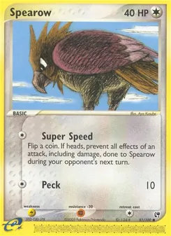 Spearow card from Sandstorm, number 81/100