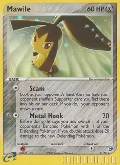 Mawile card from Sandstorm, number 9/100