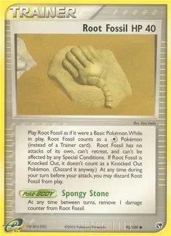 Root Fossil card from Sandstorm, number 92/100