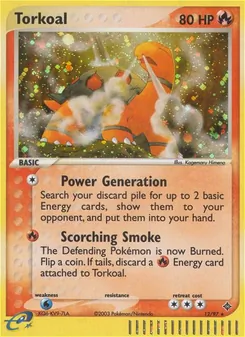 Torkoal card from Dragon, number 12/97