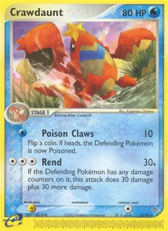 Crawdaunt card from Dragon, number 13/97