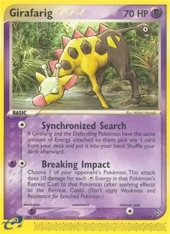 Girafarig card from Dragon, number 16/97
