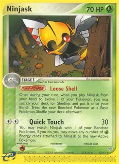 Ninjask card from Dragon, number 18/97