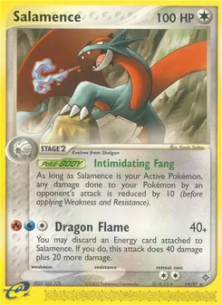 Salamence card from Dragon, number 19/97