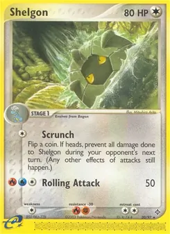 Shelgon card from Dragon, number 20/97
