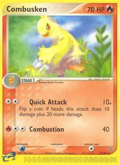 Combusken card from Dragon, number 25/97