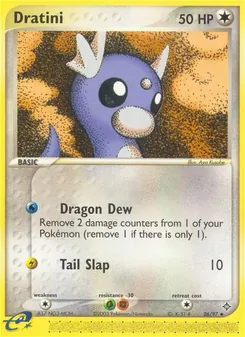 Dratini card from Dragon, number 26/97