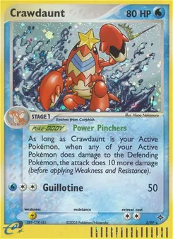Crawdaunt card from Dragon, number 3/97