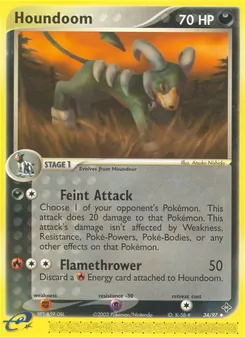 Houndoom card from Dragon, number 34/97