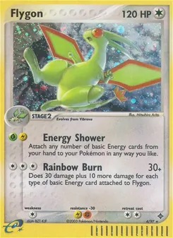 Flygon card from Dragon, number 4/97
