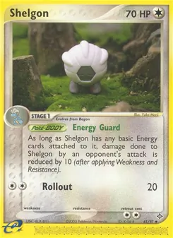 Shelgon card from Dragon, number 41/97