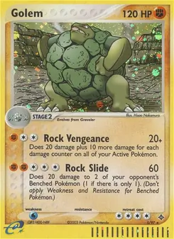 Golem card from Dragon, number 5/97