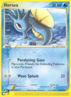 Horsea card from Dragon, number 58/97