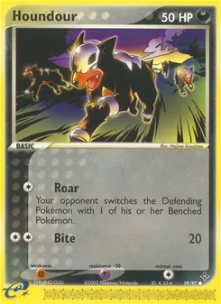 Houndour card from Dragon, number 59/97