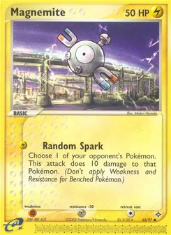 Magnemite card from Dragon, number 62/97