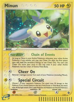 Minun card from Dragon, number 7/97