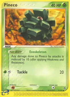 Pineco card from Dragon, number 71/97