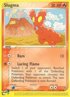 Slugma card from Dragon, number 72/97