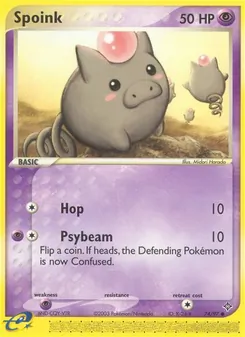 Spoink card from Dragon, number 74/97