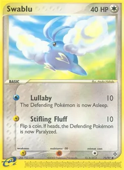 Swablu card from Dragon, number 75/97