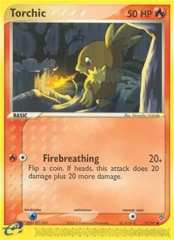 Torchic card from Dragon, number 77/97