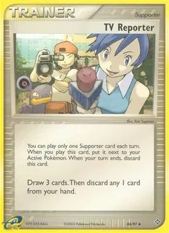 TV Reporter card from Dragon, number 88/97