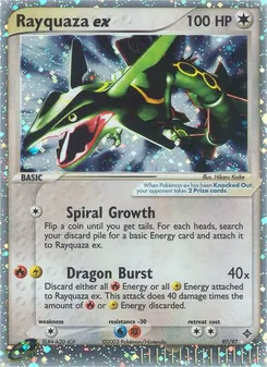 Rayquaza ex card from Dragon, number 97/97