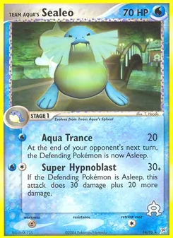 Team Aqua's Sealeo card from Team Magma vs Team Aqua, number 16/95