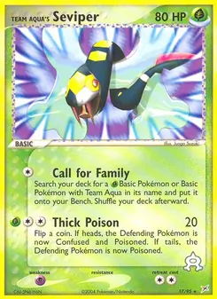 Team Aqua's Seviper card from Team Magma vs Team Aqua, number 17/95