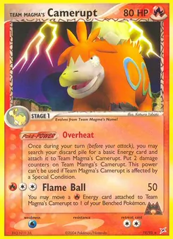 Team Magma's Camerupt card from Team Magma vs Team Aqua, number 19/95