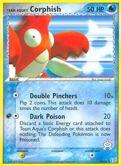 Team Aqua's Corphish card from Team Magma vs Team Aqua, number 26/95