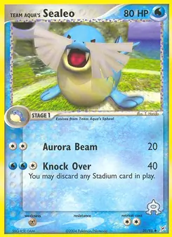 Team Aqua's Sealeo card from Team Magma vs Team Aqua, number 31/95
