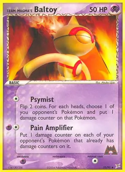 Team Magma's Baltoy card from Team Magma vs Team Aqua, number 32/95