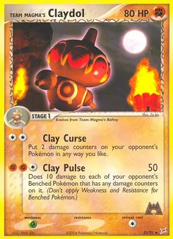 Team Magma's Claydol card from Team Magma vs Team Aqua, number 33/95