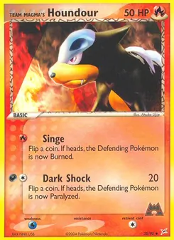 Team Magma's Houndour card from Team Magma vs Team Aqua, number 35/95