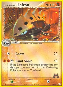 Team Magma's Lairon card from Team Magma vs Team Aqua, number 36/95