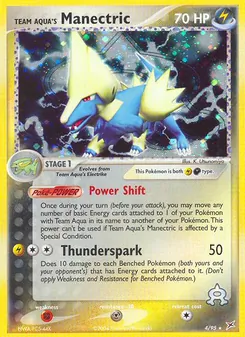 Team Aqua's Manectric card from Team Magma vs Team Aqua, number 4/95