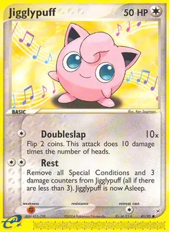 Jigglypuff card from Team Magma vs Team Aqua, number 41/95
