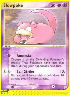 Slowpoke card from Team Magma vs Team Aqua, number 45/95