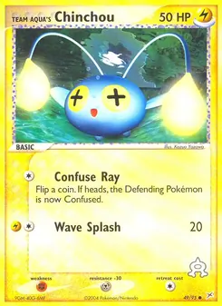 Team Aqua's Chinchou card from Team Magma vs Team Aqua, number 49/95