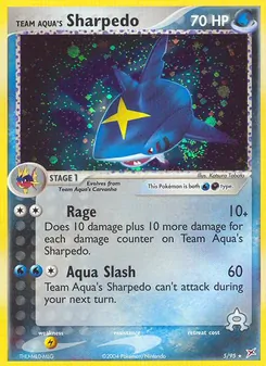 Team Aqua's Sharpedo card from Team Magma vs Team Aqua, number 5/95